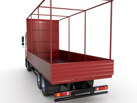 Truck with sides and stands 3D Model