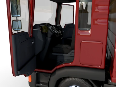 Truck with sides and stands 3D Model