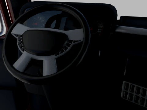 Truck with sides and stands 3D Model