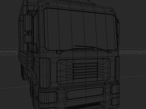 Truck with sides and stands 3D Model