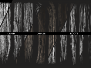 game hair viking real-time hairstyle ue4 low-poly 3Dモデル