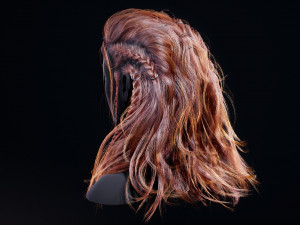 game hair viking real-time hairstyle ue4 low-poly 3Dモデル