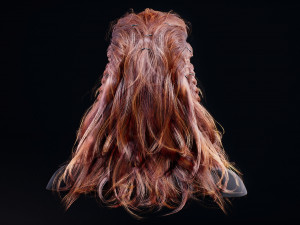 game hair viking real-time hairstyle ue4 low-poly 3Dモデル