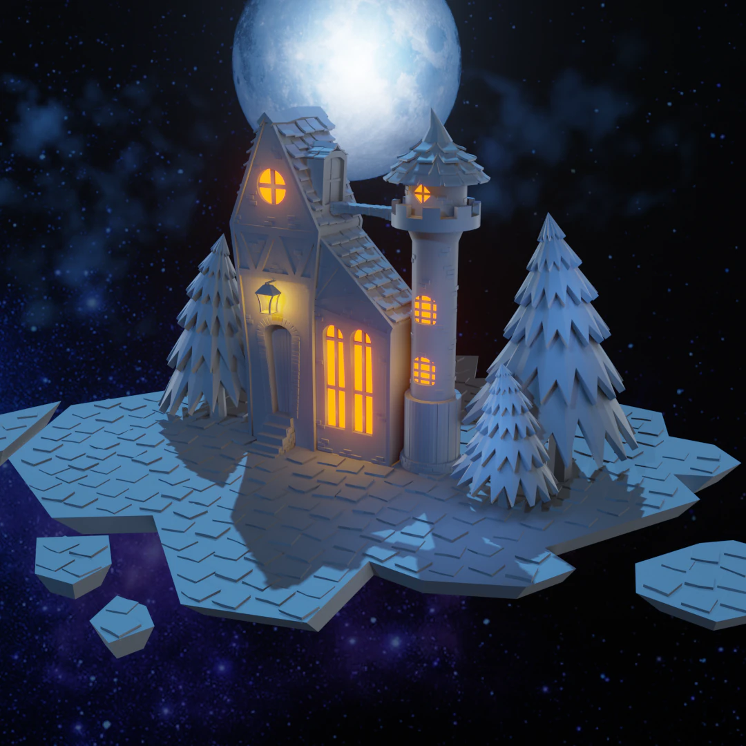 Castle 3D Model .c4d .max .obj .3ds .fbx .stl .blend 