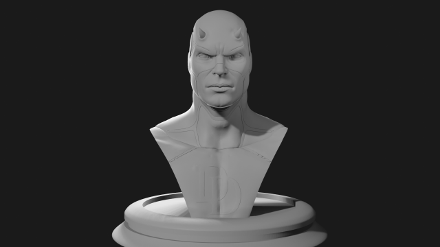 bust daredevil fan art 3Dプリントモデル .c4d .max .obj .3ds .fbx .stl .blend 