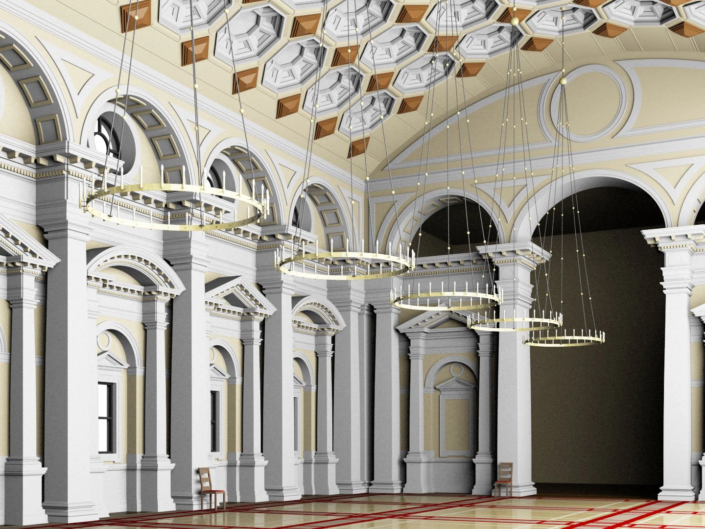 hall 3D Model .c4d .max .obj .3ds .fbx .stl .blend