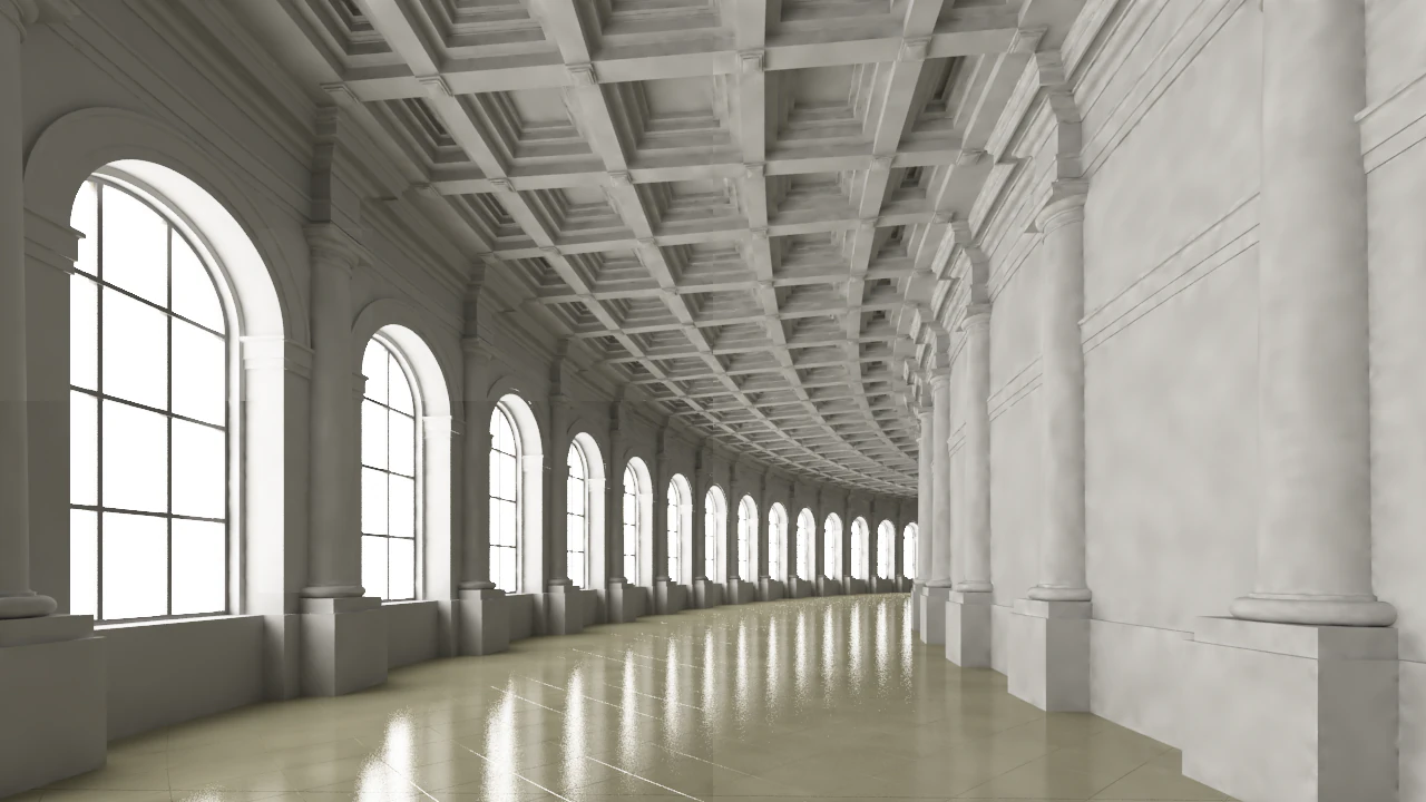 hall 3D Model .c4d .max .obj .3ds .fbx .stl .blend 