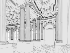 hall Modelo 3D