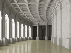 hall Modelo 3D