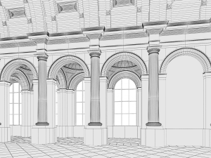 hall Modèle 3D