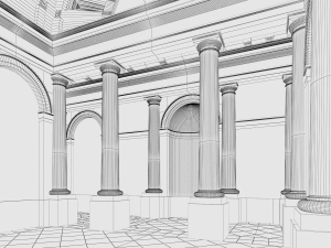 hall Modèle 3D