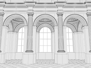 hall Modèle 3D