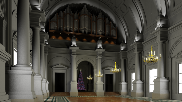 hall 3D 模型 .c4d .max .obj .3ds .fbx .stl .blend 