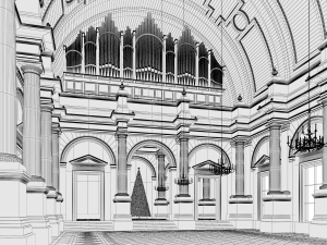 hall 3D 模型