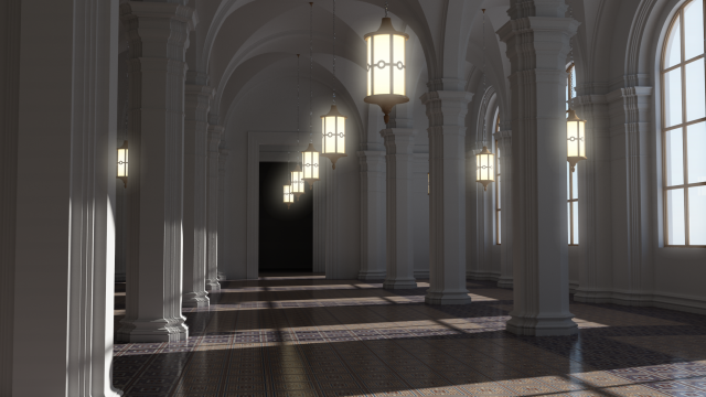 hall 3Dモデル .c4d .max .obj .3ds .fbx .stl .blend 