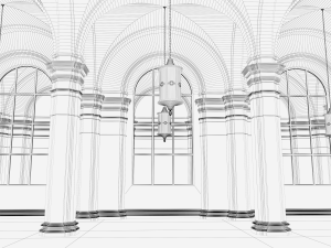 hall 3Dモデル