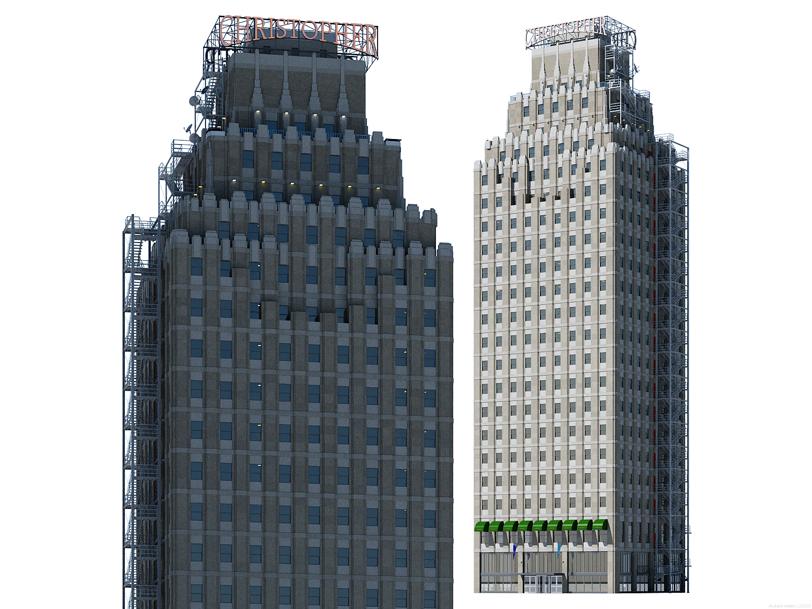 Building 3D Model .c4d .max .obj .3ds .fbx .stl .blend