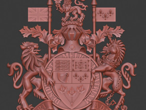 Coat of arms of the Canada 3D प्रिंट मॉडल