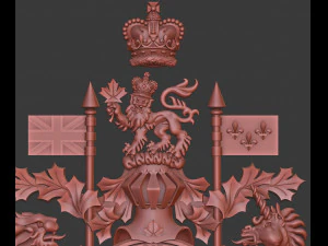 Coat of arms of the Canada 3D Print Model