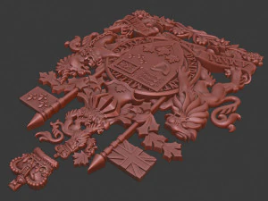Coat of arms of the Canada 3D Print Model
