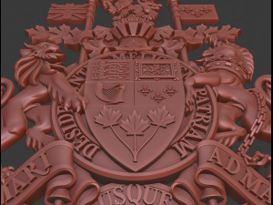 Coat of arms of the Canada 3D प्रिंट मॉडल