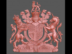 Coat of arms of the United Kingdom 3D Print Model