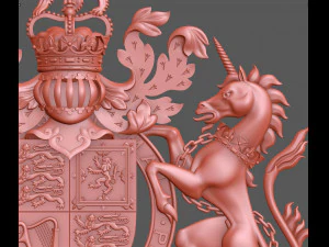 Coat of arms of the United Kingdom 3D Print Model