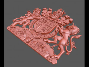 Coat of arms of the United Kingdom 3D Print Model