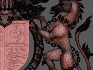 Coat of arms of the United Kingdom 3D Print Model
