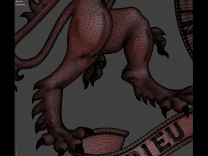 Coat of arms of the United Kingdom Government version 3D Print Model