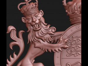 Coat of arms of the United Kingdom Government version Model Cetak 3D