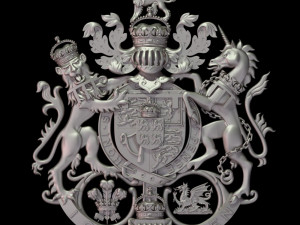 Coat of arms of Charles Prince of Wales 3D Print Model