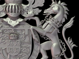 Coat of arms of Charles Prince of Wales 3D Принт Модель