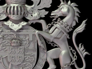 Stemma di Carlo Principe di Galles Modello di stampa 3D