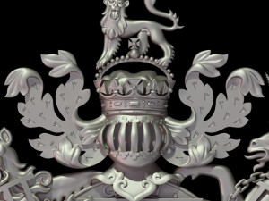 Coat of arms of Charles Prince of Wales 3D Принт Модель