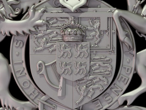Coat of arms of Charles Prince of Wales 3D Принт Модель