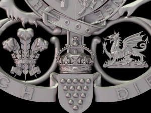 Coat of arms of Charles Prince of Wales 3D Принт Модель