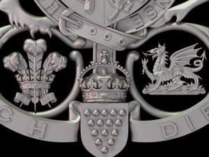 Stemma di Carlo Principe di Galles Modello di stampa 3D