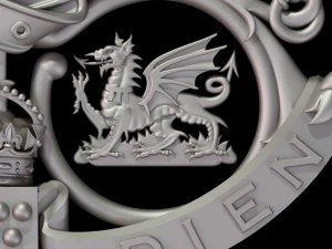 Stemma di Carlo Principe di Galles Modello di stampa 3D