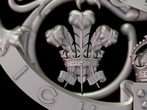 Coat of arms of Charles Prince of Wales 3D Принт Модель