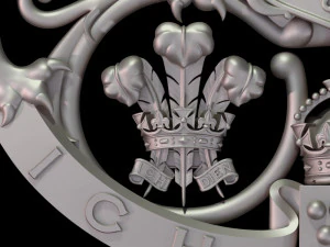 Stemma di Carlo Principe di Galles Modello di stampa 3D