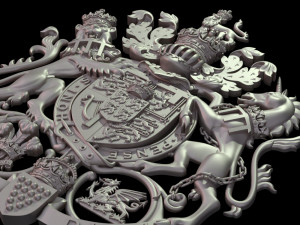 Coat of arms of Charles Prince of Wales 3D Принт Модель