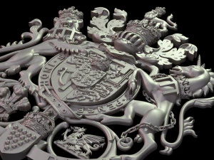 Stemma di Carlo Principe di Galles Modello di stampa 3D
