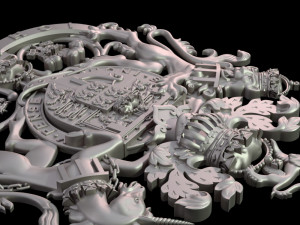 Coat of arms of Charles Prince of Wales 3D Принт Модель