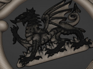 Coat of arms of Charles Prince of Wales 3D Принт Модель