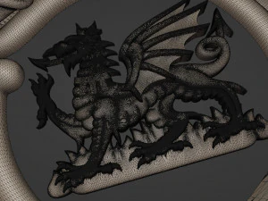 Stemma di Carlo Principe di Galles Modello di stampa 3D