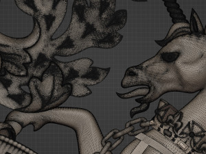 Coat of arms of Charles Prince of Wales 3D Принт Модель