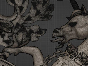 Stemma di Carlo Principe di Galles Modello di stampa 3D
