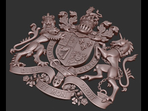 Coat of arms of the Great Britain 3Dプリントモデル