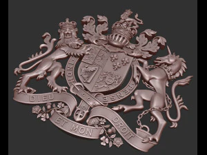 Escudo de armas de Gran Breta&ntilde;a Modelo de impresión 3D